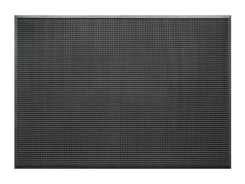 Wycieraczka zewnętrzna gumowa piramidy czarna z najazdem